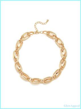 Gold Chunky Necklace for Women Trendy Choker Chain Statement